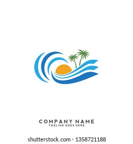 Water wave Logo Template