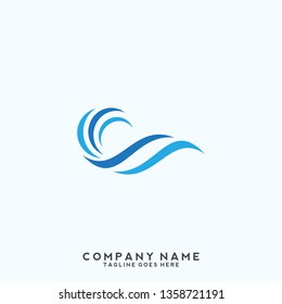 Water wave Logo Template