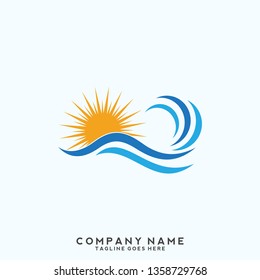 Water wave Logo Template