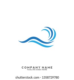 Water wave Logo Template