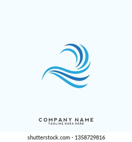 Water wave Logo Template