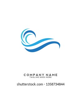 Water wave Logo Template