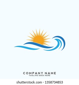 Water wave Logo Template
