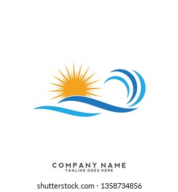 Water wave Logo Template
