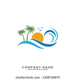 Water wave Logo Template