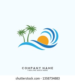 Water wave Logo Template
