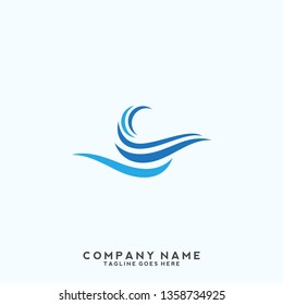Water wave Logo Template