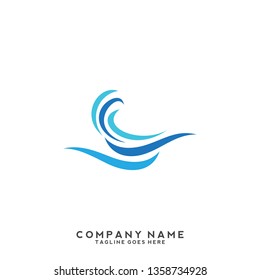 Water wave Logo Template