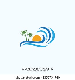 Water wave Logo Template