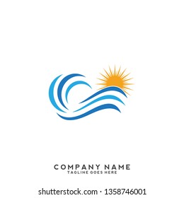 Water wave Logo Template