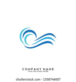 Water wave Logo Template