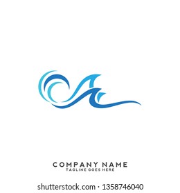 Water wave Logo Template