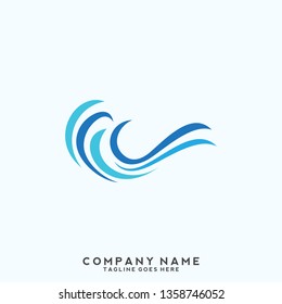 Water wave Logo Template