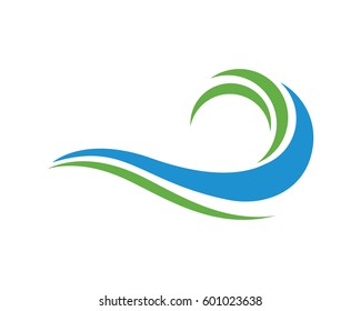 Water wave Logo Template
