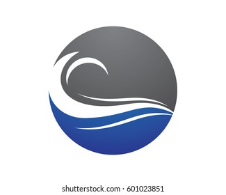 Water wave Logo Template
