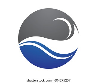 Water wave Logo Template