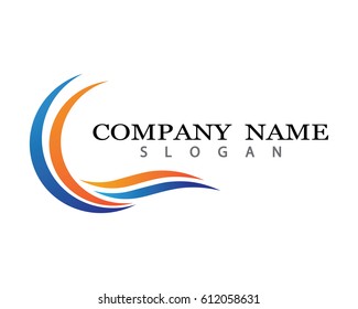 Water Wave Logo Template