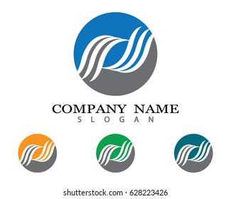 Water Wave Logo Template