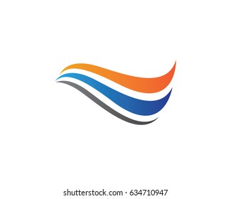 Water Wave Logo Template