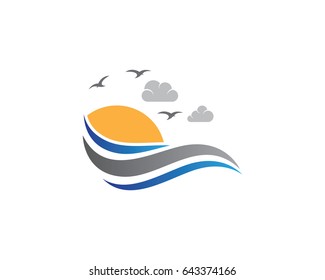 Water Wave Logo Template