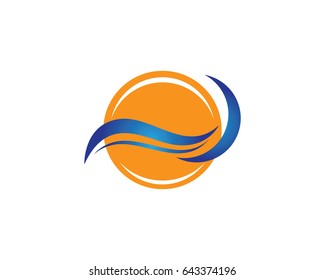 Water Wave Logo Template