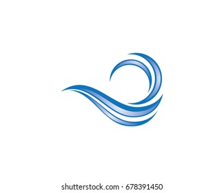 Water Wave Logo Template