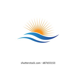 Water Wave Logo Template