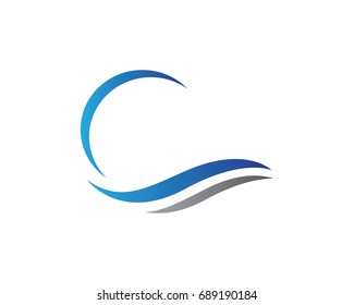 Water wave Logo Template