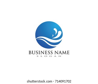 Water wave Logo Template