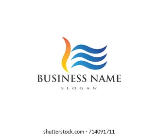 Water wave Logo Template