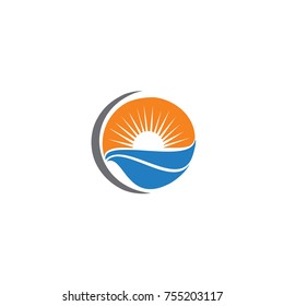 Water wave Logo Template