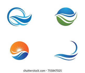 Water Wave Logo Template