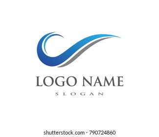 Water wave Logo Template