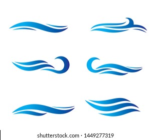 Water wave Logo Template. Water Design Elements. Can be used as icon, symbol or logo design. 
