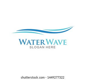 Water wave Logo Template. Water Design Elements. Can be used as icon, symbol or logo design. 