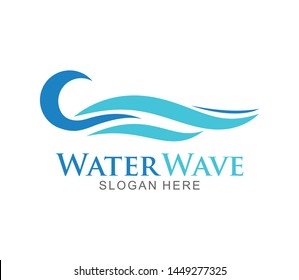 Water wave Logo Template. Water Design Elements. Can be used as icon, symbol or logo design. 