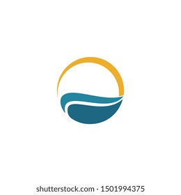 Water wave Logo Template, design concept vector