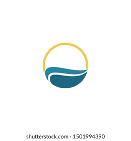 Water wave Logo Template, design concept vector