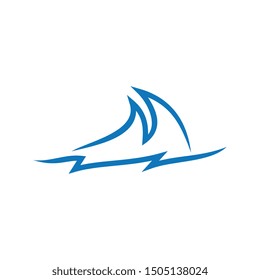 Water wave Logo Template, design concept vector