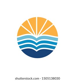 Water wave Logo Template, design concept vector