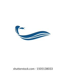 Water wave Logo Template, design concept vector