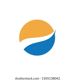 Water wave Logo Template, design concept vector