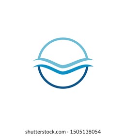 Water wave Logo Template, design concept vector