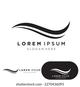 Water wave logo template icon vector illustration design. Wave In Circle Shape
