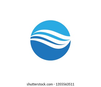 Water Wave Logo Template illustration icon