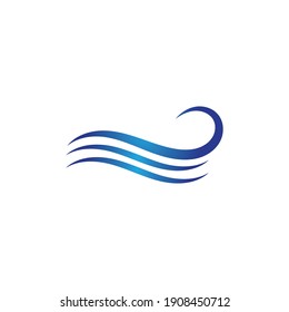 Water wave logo Template illustration Icon