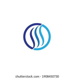 Water wave logo Template illustration Icon
