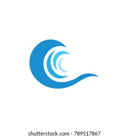Water Wave Logo Template. nature vector Icon illustration