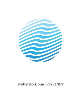 Water Wave Logo Template. nature vector Icon illustration