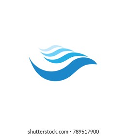 Water Wave Logo Template. nature vector Icon illustration